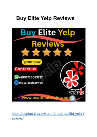 _  Buy Elite Yelp Reviews