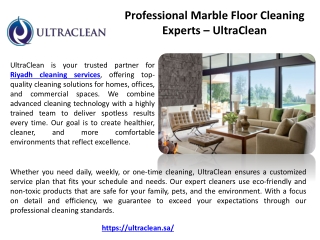 Top-Rated Riyadh Cleaning Services | UltraClean Experts
