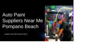 Auto Paint Suppliers Near Me Pompano Beach