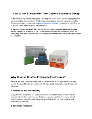 How to Get Started with Your Custom Enclosure Design