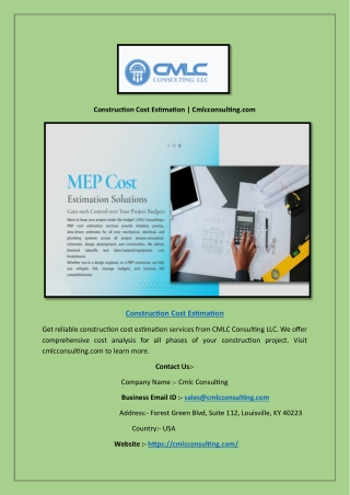 Construction Cost Estimation