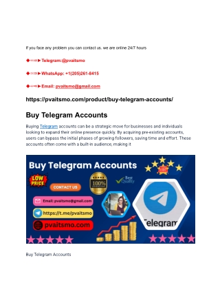 15  Best sites to Buying Telegram Accounts (PVA & Aged)
