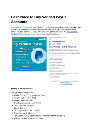 Advantages of Buying Verified PayPal Accounts in 2025