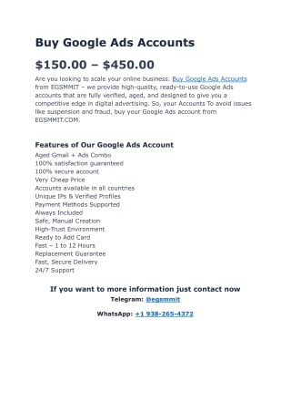 Advantages of Buying Google Ads Accounts in 2025