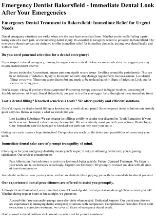 Emergency Dentist Bakersfield