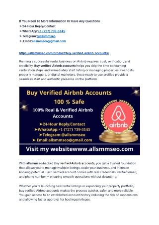 Airbnb Accounts for Sale – 100% Verified & Trusted Sellers