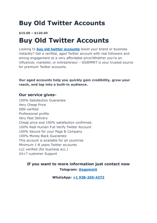 Advantages of Buying Old Twitter Accounts in 2025