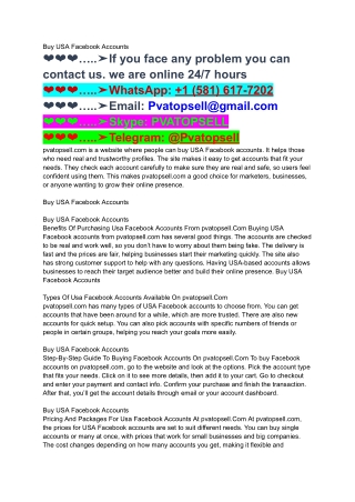 Top 18 Best Sites to Buy USA Facebook Accounts in 2024,,,,,.