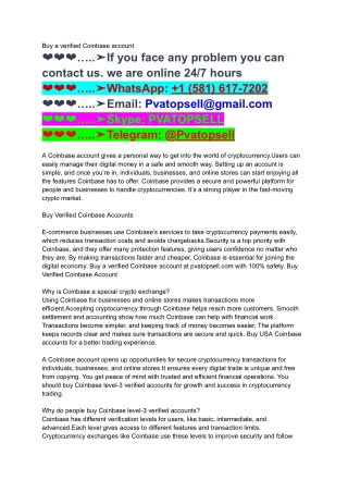 How to Buy Verified Coinbase Accounts - Top 10 Safe ...2025