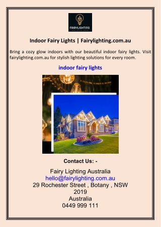 Indoor Fairy Lights  Fairylighting.com.au
