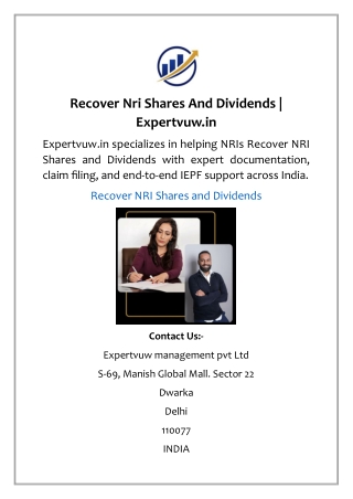 Recover Nri Shares And Dividends | Expertvuw.in