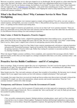 Customer Service That Goes Above and Beyond