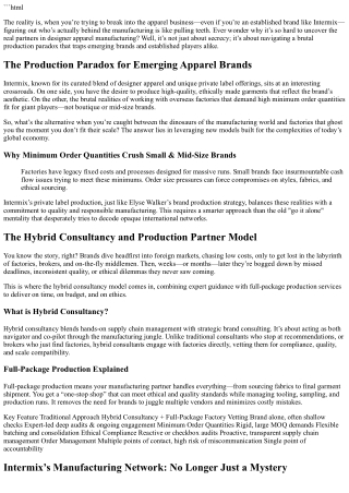 Who Manufactures for Intermix? Cracking the Code of Designer Apparel Production