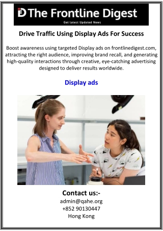 Drive Traffic Using Display Ads For Success