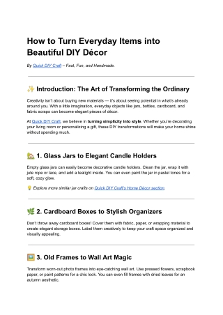 Everyday Items into Beautiful DIY Décor | Quick DIY Craft