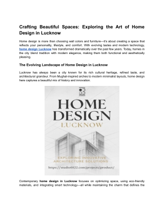 Home Design in Lucknow – Studio0522