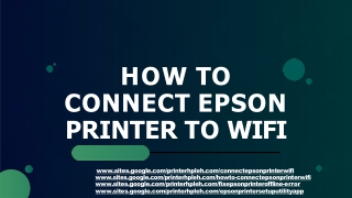 how to connect epson printer to wifi