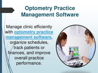 Optometry Practice Management Software