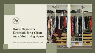 Home Organizer Essentials for a Clean and Calm Living Space