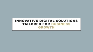 Innovative Digital Solutions Tailored for Business Growth