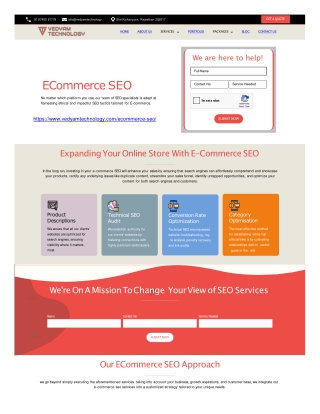 The Best ECommerce SEO Agency in Jaipur, Vedyam Technology, is dedicated to tran