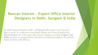 Reecan Interior – Expert Office Interior Designers in