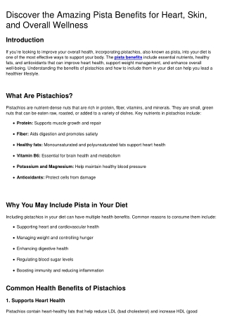 Discover the Amazing Pista Benefits for Heart, Skin, and Overall Wellness