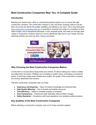 Best Construction Companies Near You_ A Complete Guide