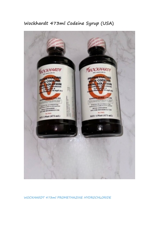 Wockhardt 473ml Codeine Syrup