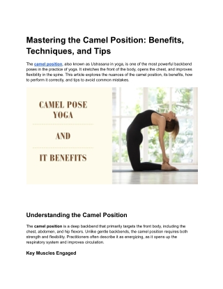 camel position