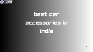 Best Car Accessories In India