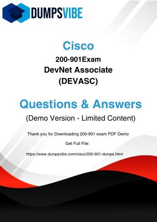 Your Ultimate 2025 Guide to Cisco 200-901 Certification Success with Dumpsvibe