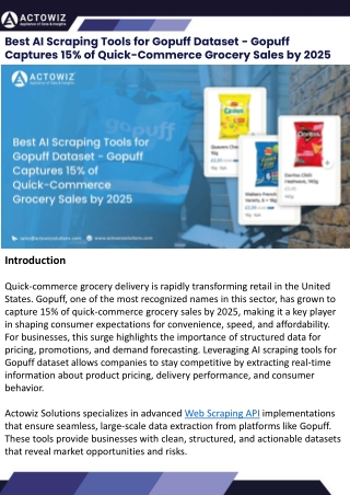 Best AI Scraping Tools for Gopuff Dataset 2025