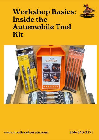 Workshop Basics Inside the Automobile Tool Kit