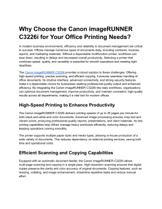 Canon imageRUNNER C3226i