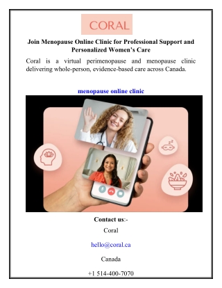 Join Menopause Online Clinic for Professional Support and Personalized Women’s Care