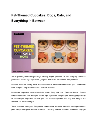 Pet-Themed Cupcakes_ Dogs, Cats, and Everything in Between