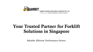 Forklift Repair & Rental Services in Singapore | Gambit
