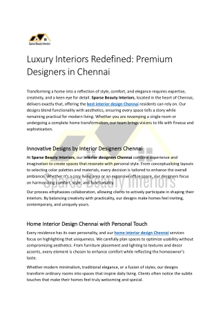 Premium Designers in Chennai