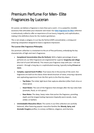 Premium Perfume For Men