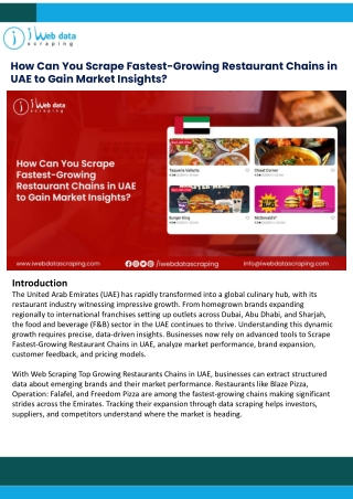 How Can You Scrape Fastest-Growing Restaurant Chains in UAE to Gain Market Insights