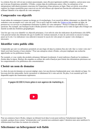 Les étapes clés de la création de site web à Rodez