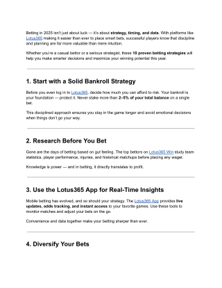 Responsible Betting in 2025: How to Bet Smart and Stay in Control | Lotus365 Res