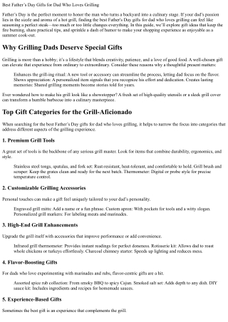 Best Father’s Day Gifts for Dad Who Loves Grilling