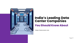 India’s Leading Data Center Companies You Should Know About