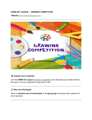 DOMS ART LEAGUE (Drawing Competion)