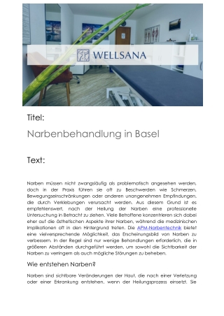 Narben reduzieren mit Akupunktur Basel