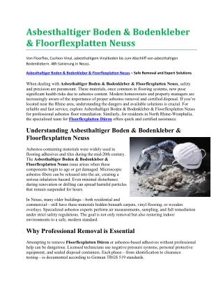 Floorflexplatten Neuss