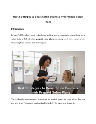 Best Strategies to Boost Salon Business with Prepaid Salon Plans