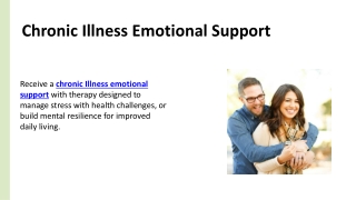 Chronic Illness Emotional Support